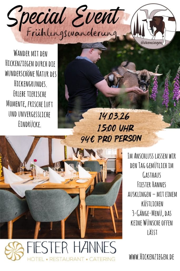 Frühlingswanderung mit den Hickenziegen