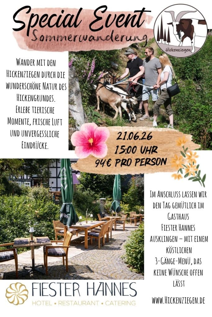 Sommerwanderung mit den Hickenziegen