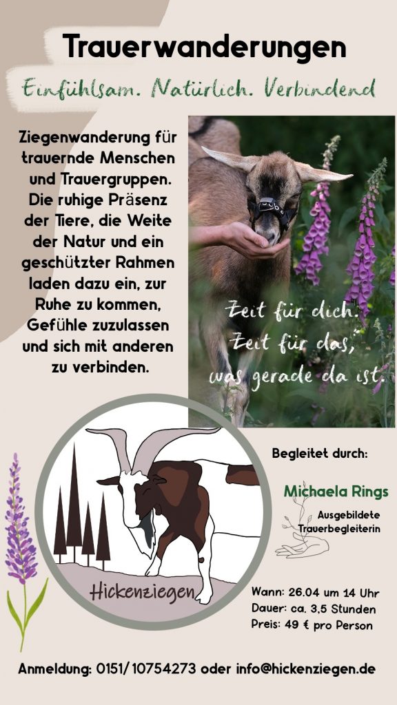 Trauerwanderung mit den Hickenziegen