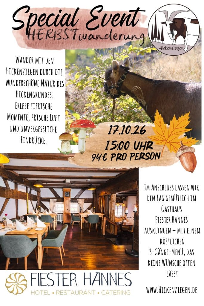 Herbstwanderung mit den Hickenziegen 